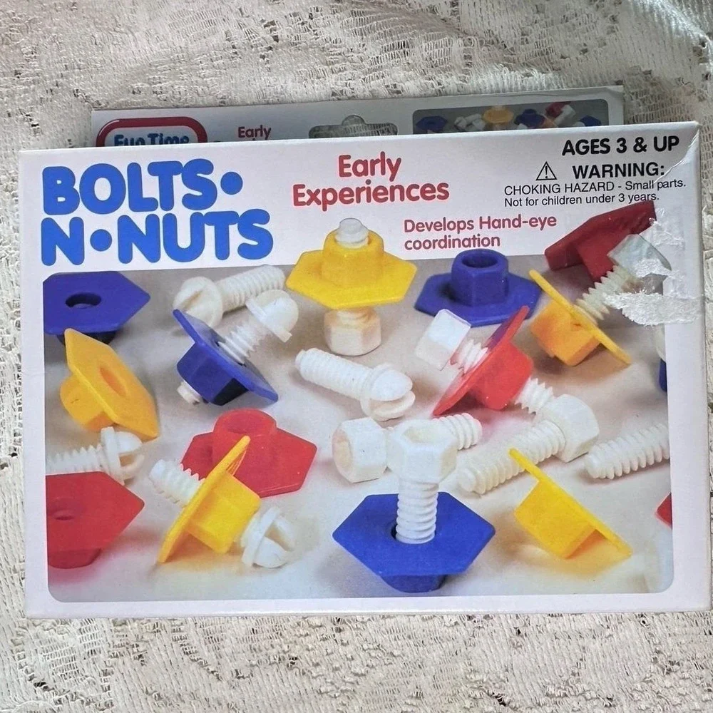 Fun Time Early Experiences Bolts N‎ Nuts Building Toy Set Ages 3+ Hand-Eye Coord
